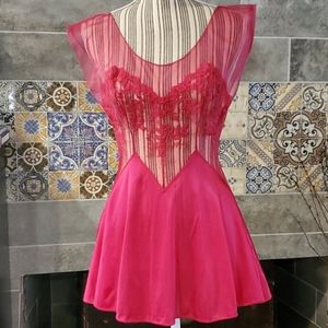 VTG Sexy Hot Pink Val Mode Lingerie